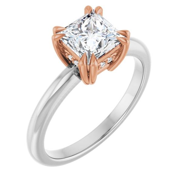 Double Claw-Prong Engagement Ring