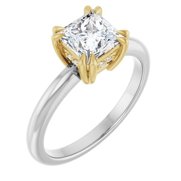 Double Claw-Prong Engagement Ring
