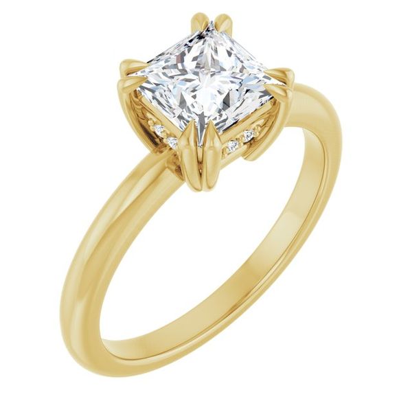 Double Claw-Prong Engagement Ring