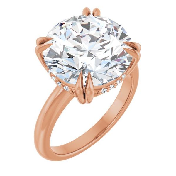 Double Claw-Prong Engagement Ring