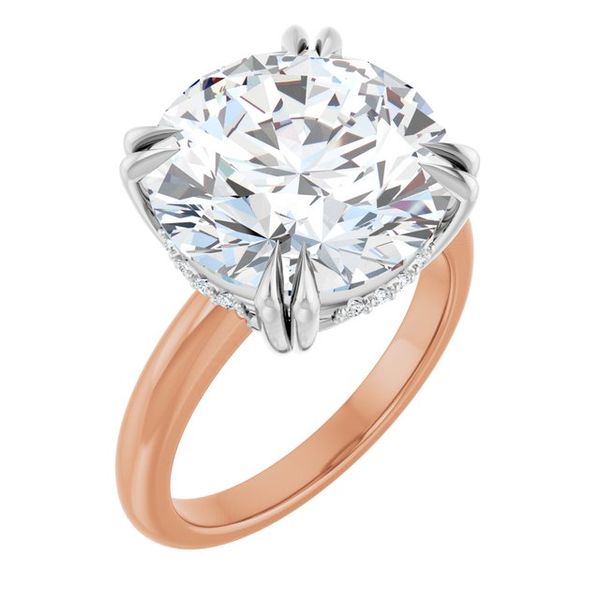 Double Claw-Prong Engagement Ring