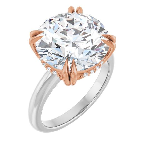 Double Claw-Prong Engagement Ring