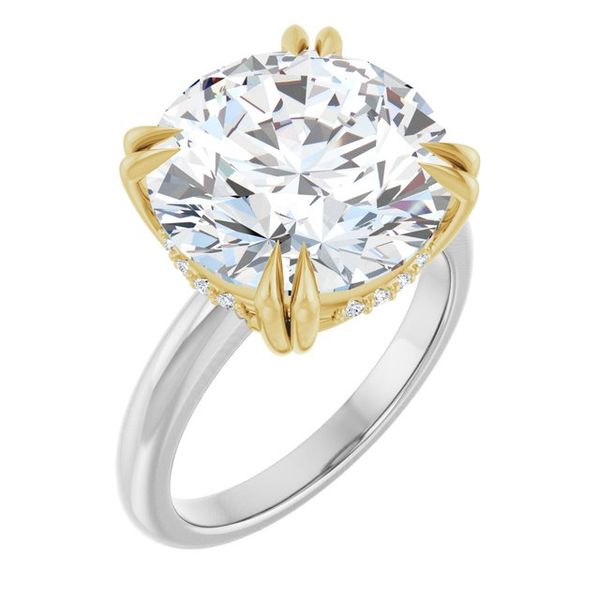 Double Claw-Prong Engagement Ring