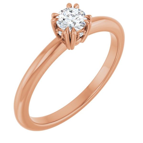 Double Claw-Prong Engagement Ring