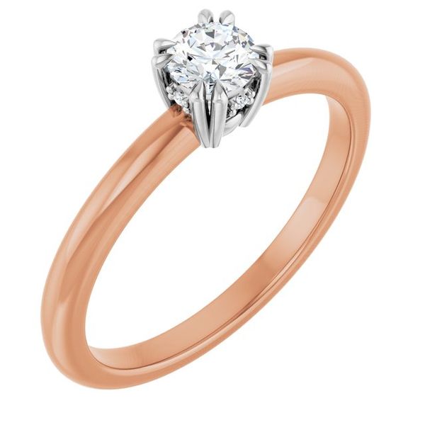 Double Claw-Prong Engagement Ring