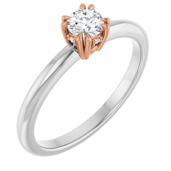 Double Claw-Prong Engagement Ring