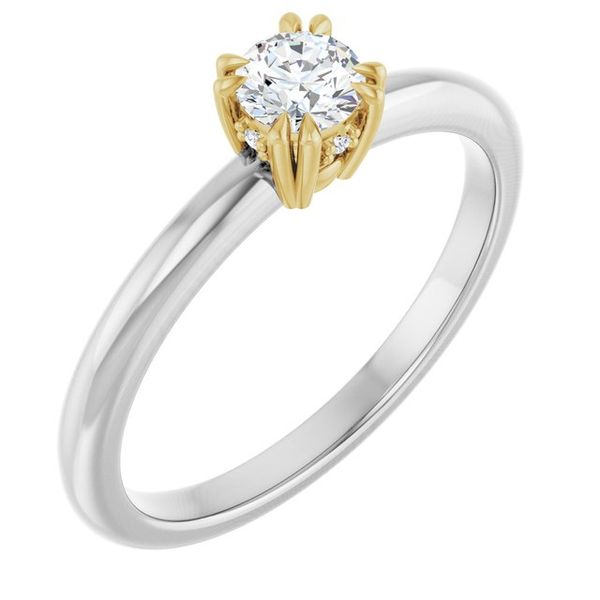 Double Claw-Prong Engagement Ring