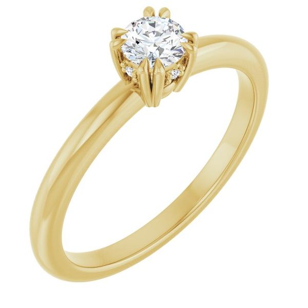 Double Claw-Prong Engagement Ring