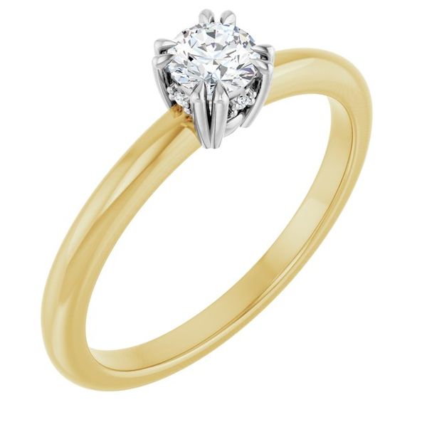 Double Claw-Prong Engagement Ring