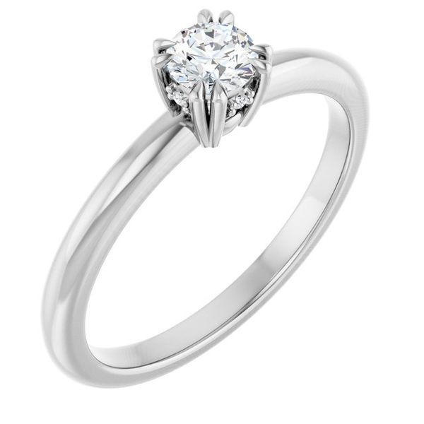 Double Claw-Prong Engagement Ring