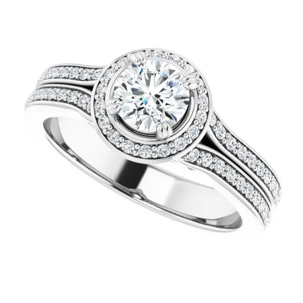Halo-Style Engagement Ring Image 5 Raleigh Diamond Fine Jewelry Raleigh, NC