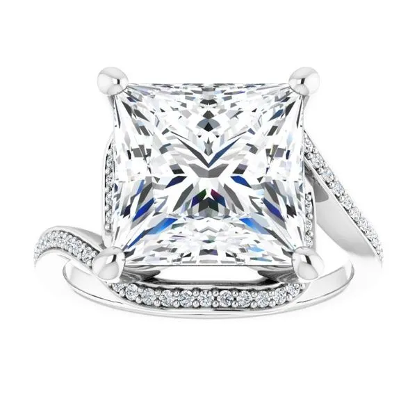 Halo-Style Bypass Engagement Ring Image 3 Robison Jewelry Co. Fernandina Beach, FL
