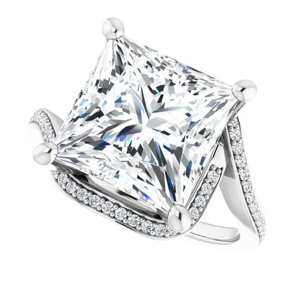 Halo-Style Bypass Engagement Ring Image 5 Robison Jewelry Co. Fernandina Beach, FL