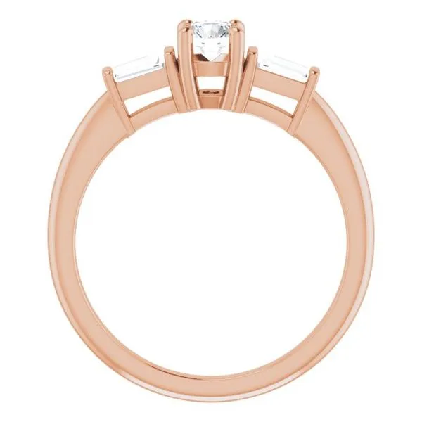 Baguette Accented Engagement Ring Image 2 Shipley's Fine Jewelry Hampstead, MD