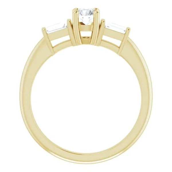 Baguette Accented Engagement Ring Image 2 Berilian Jewelers Folsom, CA