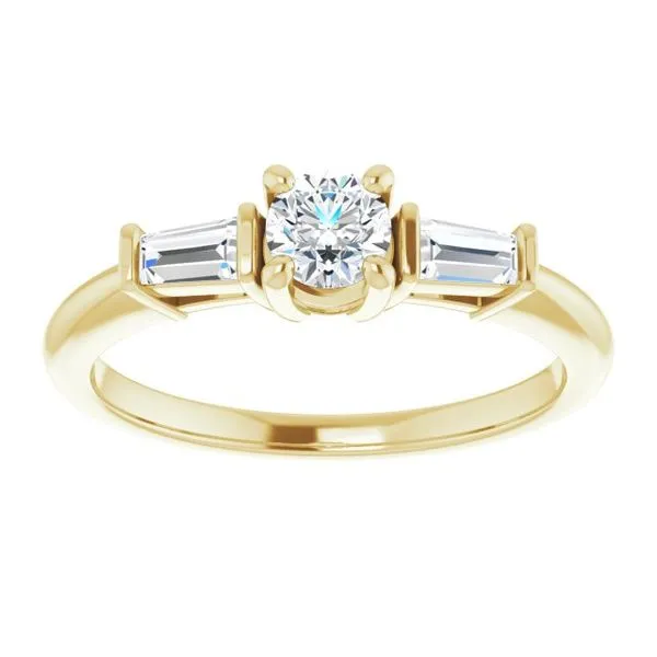 Baguette Accented Engagement Ring Image 3 Berilian Jewelers Folsom, CA