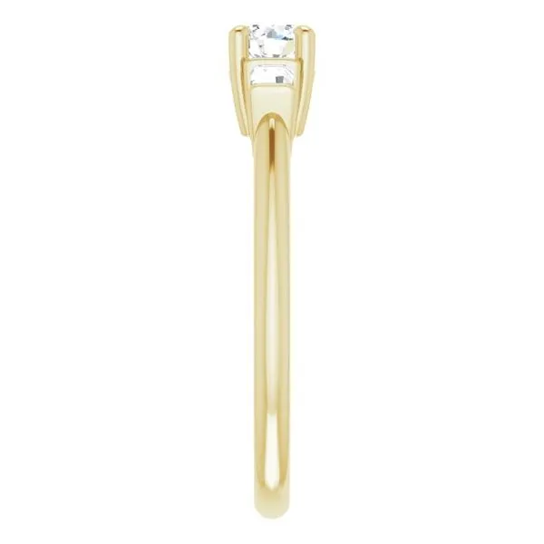 Baguette Accented Engagement Ring Image 4 Berilian Jewelers Folsom, CA