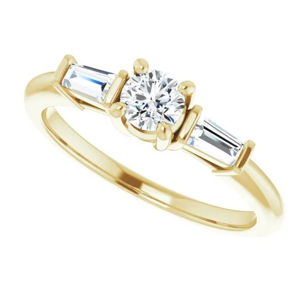 Baguette Accented Engagement Ring Image 5 Berilian Jewelers Folsom, CA