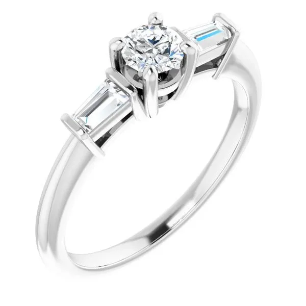 Baguette Accented Engagement Ring Shipley's Fine Jewelry Hampstead, MD