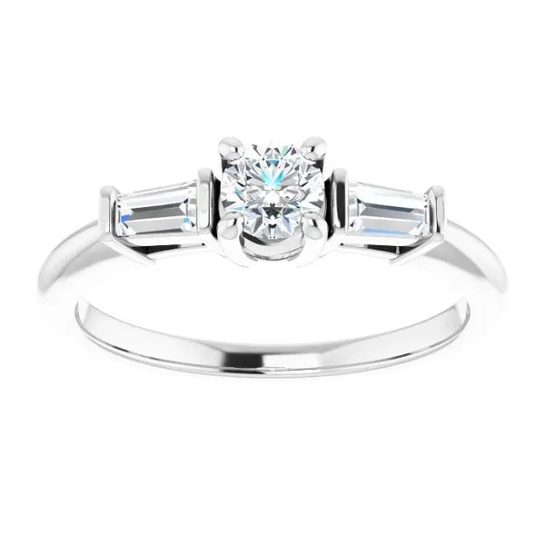 Baguette Accented Engagement Ring Image 3 Shipley's Fine Jewelry Hampstead, MD
