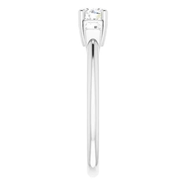 Baguette Accented Engagement Ring Image 4 Shipley's Fine Jewelry Hampstead, MD