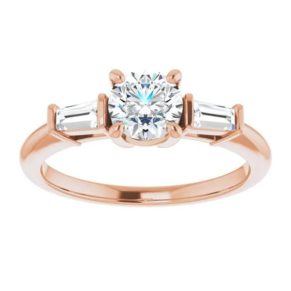 Baguette Accented Engagement Ring Image 3 Shipley's Fine Jewelry Hampstead, MD