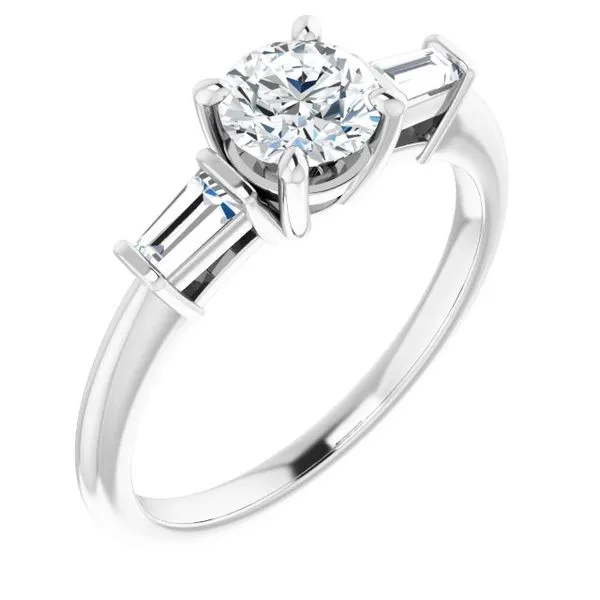 Baguette Accented Engagement Ring Shipley's Fine Jewelry Hampstead, MD