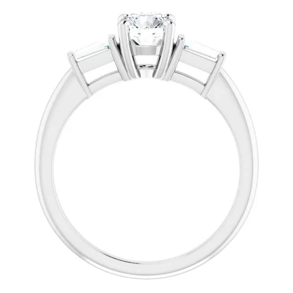 Baguette Accented Engagement Ring Image 2 Shipley's Fine Jewelry Hampstead, MD