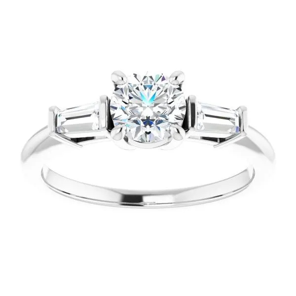 Baguette Accented Engagement Ring Image 3 Shipley's Fine Jewelry Hampstead, MD