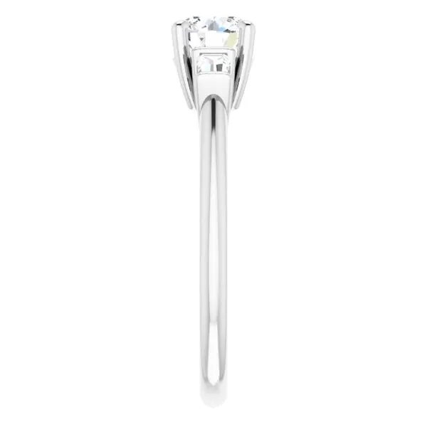 Baguette Accented Engagement Ring Image 4 Shipley's Fine Jewelry Hampstead, MD