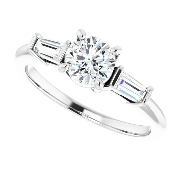 Baguette Accented Engagement Ring Image 5 Shipley's Fine Jewelry Hampstead, MD