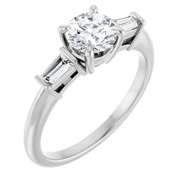Baguette Accented Engagement Ring Shipley's Fine Jewelry Hampstead, MD