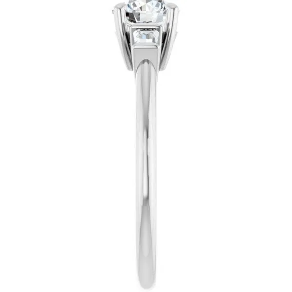Baguette Accented Engagement Ring Image 4 Shipley's Fine Jewelry Hampstead, MD