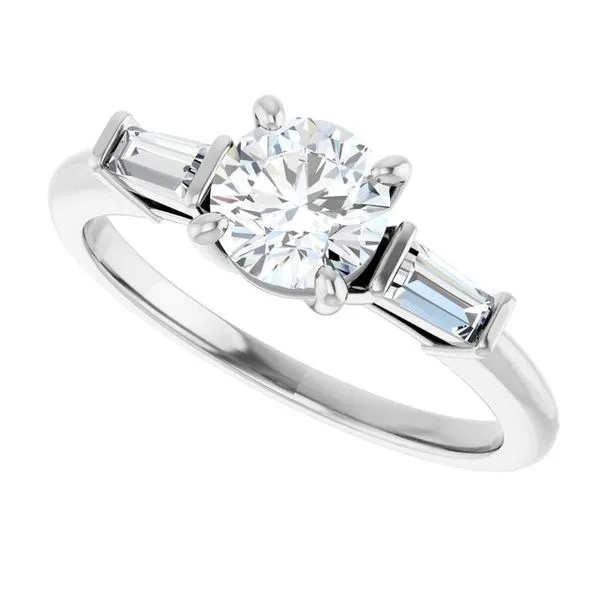 Baguette Accented Engagement Ring Image 5 Shipley's Fine Jewelry Hampstead, MD
