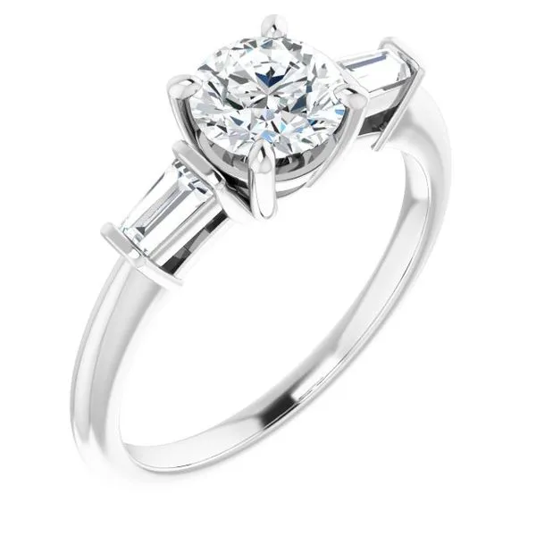 Baguette Accented Engagement Ring Shipley's Fine Jewelry Hampstead, MD