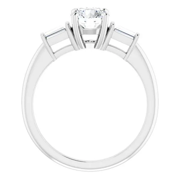 Baguette Accented Engagement Ring Image 2 Shipley's Fine Jewelry Hampstead, MD