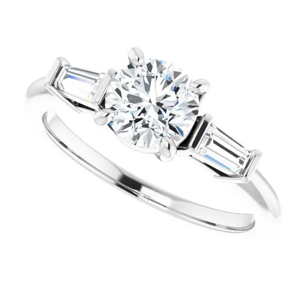 Baguette Accented Engagement Ring Image 5 Shipley's Fine Jewelry Hampstead, MD