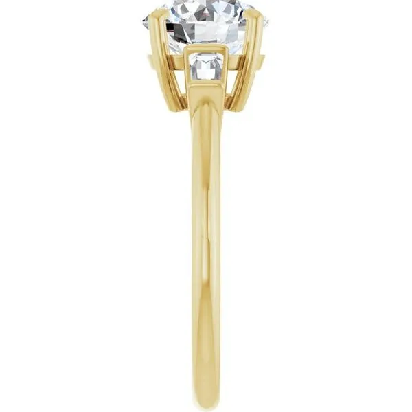 Baguette Accented Engagement Ring Image 4 Berilian Jewelers Folsom, CA
