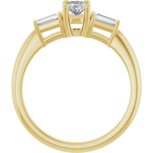 Baguette Accented Engagement Ring Image 2 Berilian Jewelers Folsom, CA
