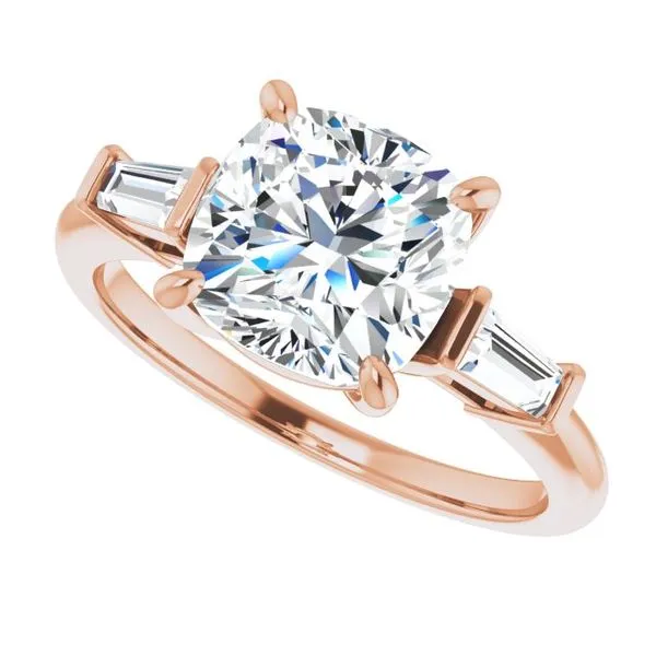 Baguette Accented Engagement Ring Image 5 Berilian Jewelers Folsom, CA