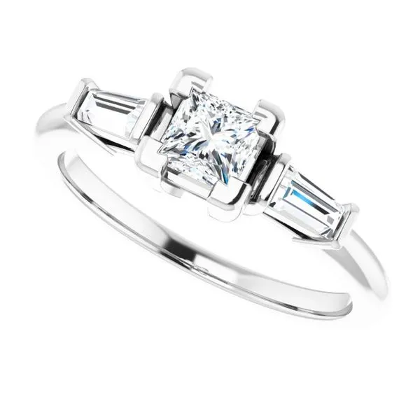 Baguette Accented Engagement Ring Image 5 Shipley's Fine Jewelry Hampstead, MD
