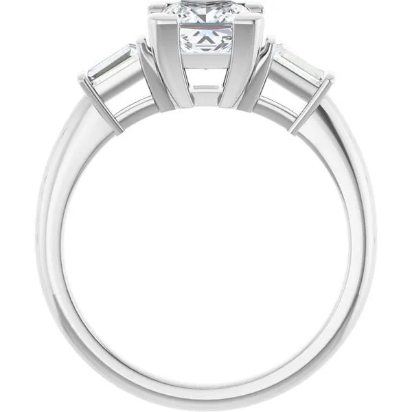 Baguette Accented Engagement Ring Image 2 Shipley's Fine Jewelry Hampstead, MD