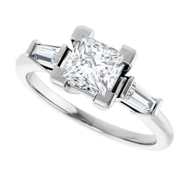 Baguette Accented Engagement Ring Image 5 Shipley's Fine Jewelry Hampstead, MD