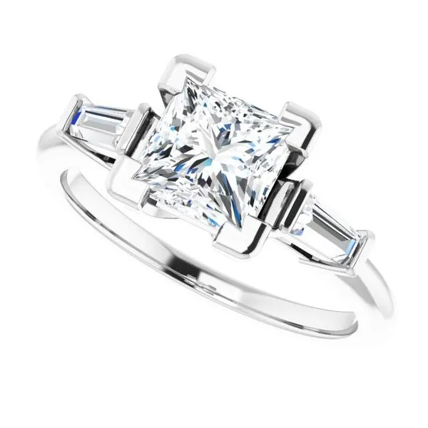 Baguette Accented Engagement Ring Image 5 Shipley's Fine Jewelry Hampstead, MD