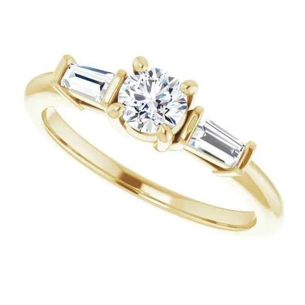 Baguette Accented Engagement Ring Image 5 Shipley's Fine Jewelry Hampstead, MD