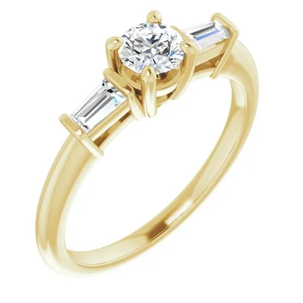 Baguette Accented Engagement Ring Shipley's Fine Jewelry Hampstead, MD