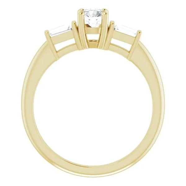 Baguette Accented Engagement Ring Image 2 Shipley's Fine Jewelry Hampstead, MD