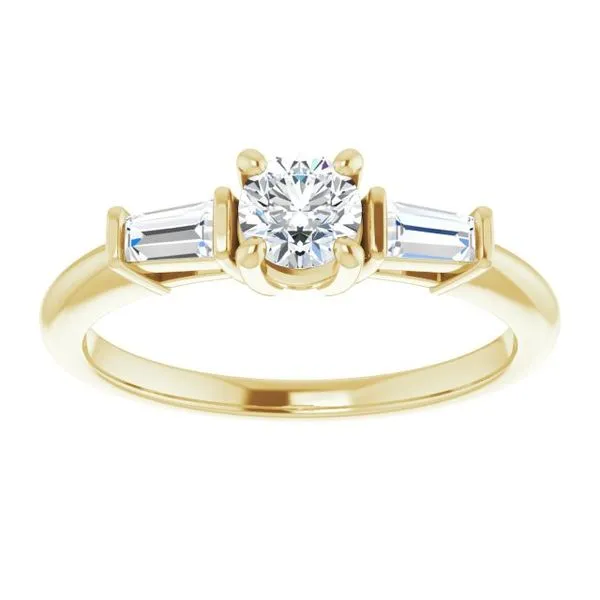 Baguette Accented Engagement Ring Image 3 Shipley's Fine Jewelry Hampstead, MD