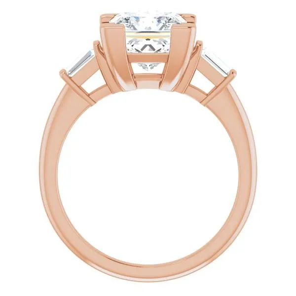 Baguette Accented Engagement Ring Image 2 Shipley's Fine Jewelry Hampstead, MD