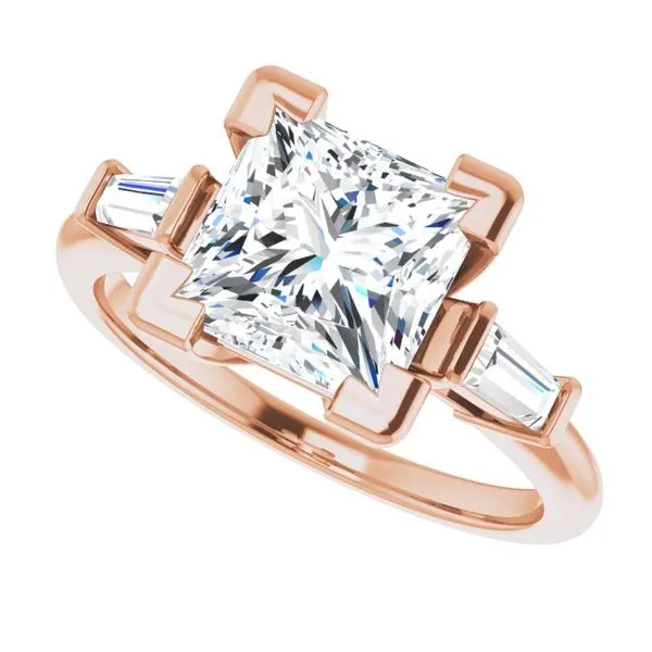 Baguette Accented Engagement Ring Image 5 Shipley's Fine Jewelry Hampstead, MD